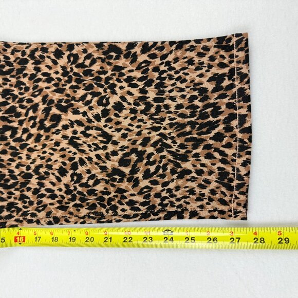 Terra & Sky Women Straight Stretch Brown Black Leopard Denim Jeans Plus 22WP NWT - Picture 9 of 10